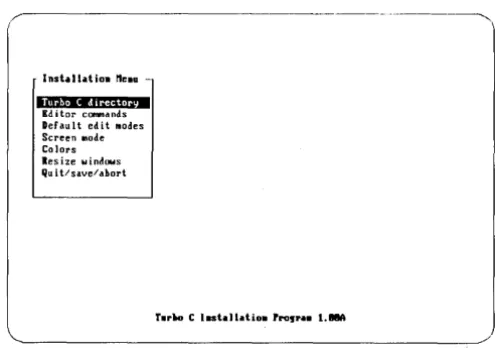 Figure F.l : TCINST Installation Menu 
