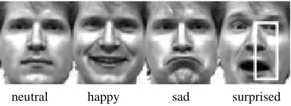Fig. 1: Sample subject showing four face expressions   