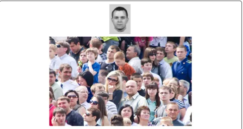Fig. 3 A sample target-present trial from the Crowds test
