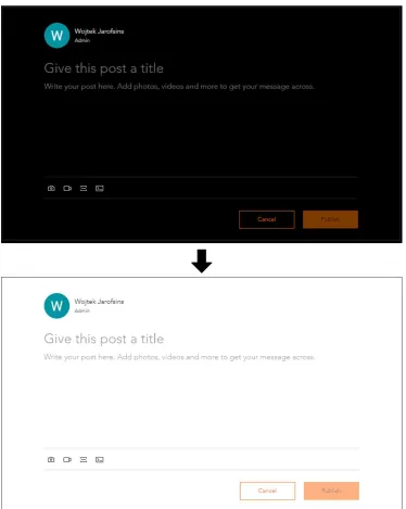 Figure 5. ​Screenshot showing the design changes made to the posting functionality of the website