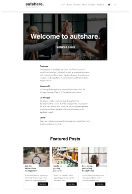 Figure 10. ​Screenshot showing the landing page of the final version of the platform. 