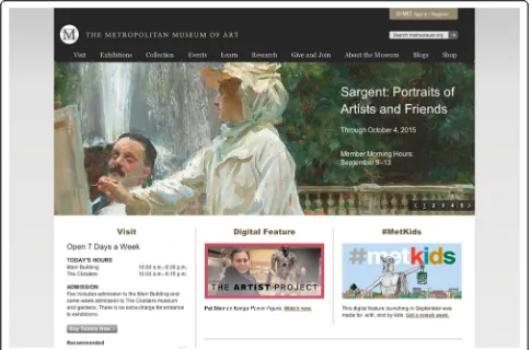 Fig. 1 What can one see in a single glance at a web page? Is it obvious that the page belongs to an art museum? Can one tell the openinghours, or at least find where they are listed? What about finding the location of the navigation menu or the search box?