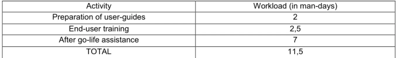 Table 4: Additional consultants’ workload 