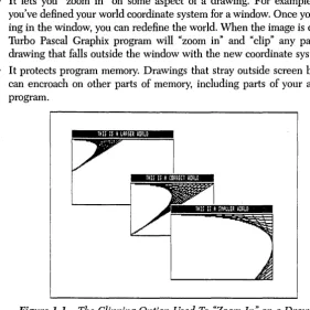 Figure 1-1 The Clipping Option Used To "mom In" on a Drawing 