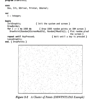 Figure 2-2 A Cluster of Points (DRWPNTS.PAS Example) 