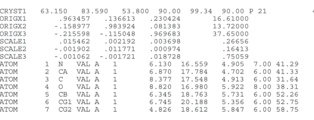 Table 1. Summary of the correspondences between PDB Exchange data dictionary and XML schema metadata
