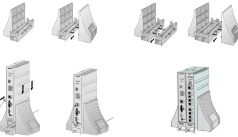 Figure 4.3.1-1  Mounting Module in Desk Mount Holder 