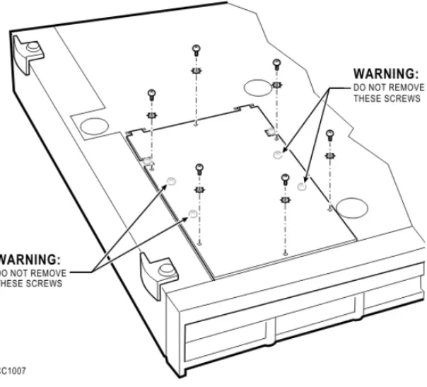 Figure 10:  Removing the bottom panel