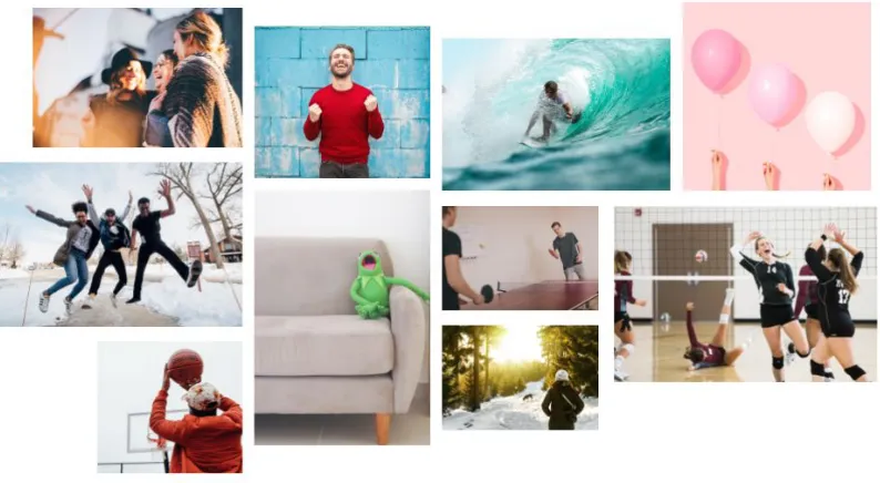 Figure 4.2. Moodboard 1: General landing page theme. 