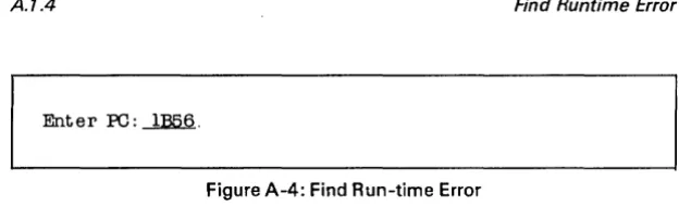 Figure A-4: Find Run-time Error 