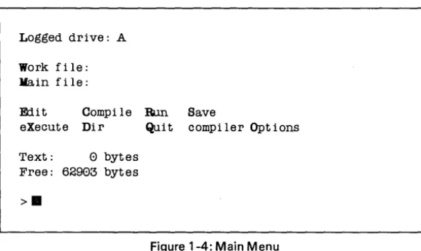Figure 1-4: Main Menu 
