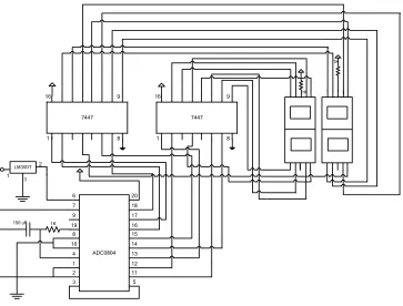 Fig.2: Temperature sensing and display unit 