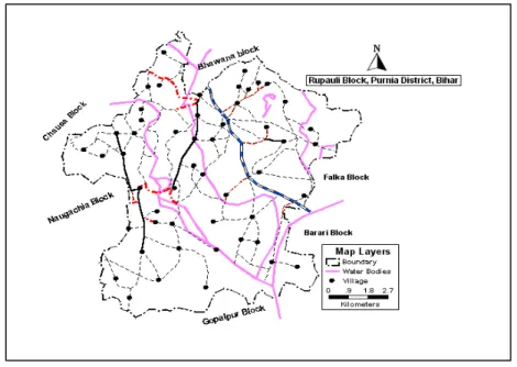 Figure 2. Base Map of Rupauli Block 