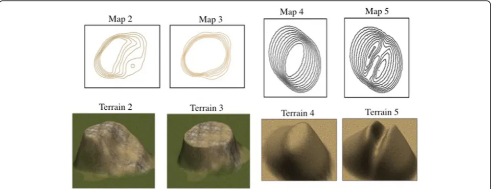 Fig. 7 Maps from Experiment 2. Two sets of maps used during instruction in Experiment 2