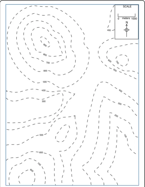 Fig. 1 Sample topographic map. An image of a sample topographicmap used during instruction