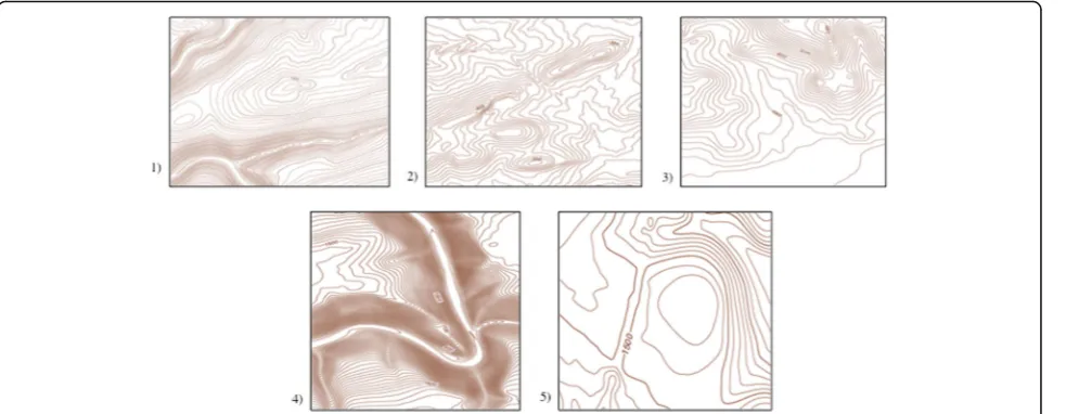 Fig. 3 Practice problem maps. Five maps used for practice problems in Experiment 1