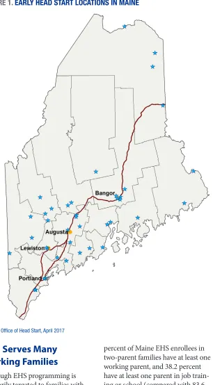 FIGURE 1. EARLY HEAD START LOCATIONS IN MAINE