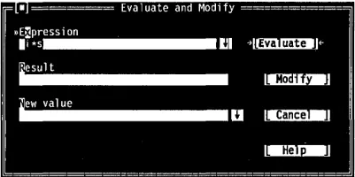 Figure 7.10 Evaluate/Modify dialog 