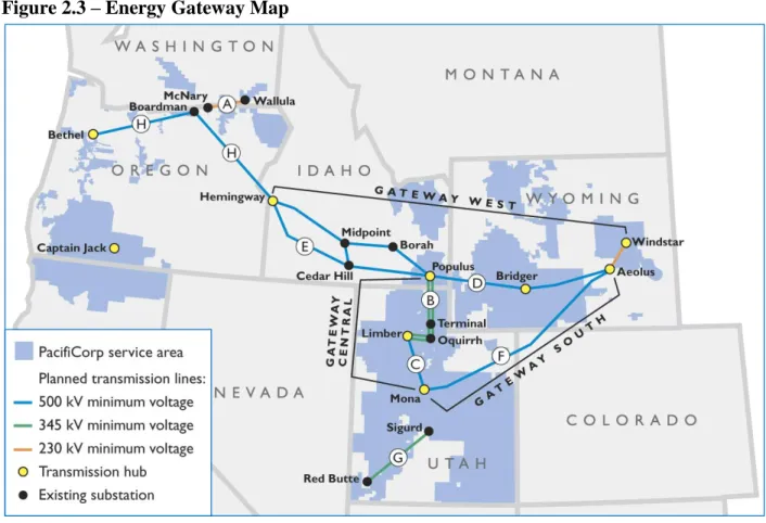 Figure 2.3 – Energy Gateway Map 