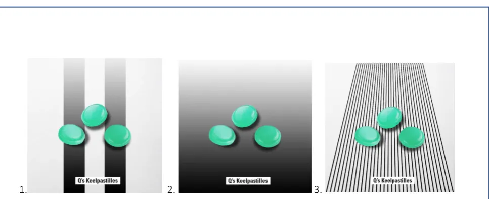 Figure 3. Stimuli horizontal cues pre-test 1. 