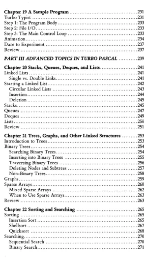 Table oj Contents 