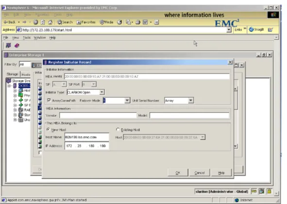 Figure 8 Registering for a failover-enabled environment example