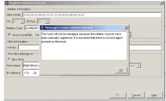 Figure 9 Warning message example