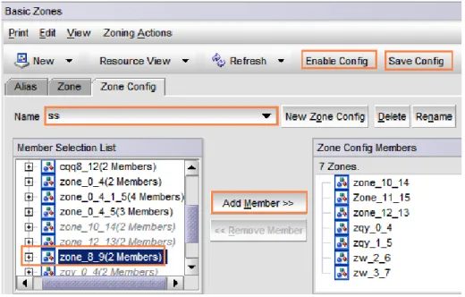 Figure 5-5 shows the Zone Config page. 