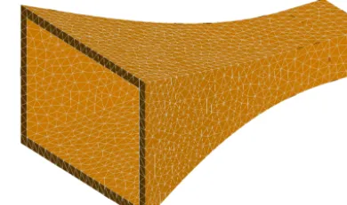 Figure 3. Mesh deﬁning the RWG unknowns for transforming syn-thetic data of a horn antenna.