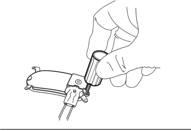 Figure 12:  The ferrule clamp securing the neurostimulator to the ferrule. 