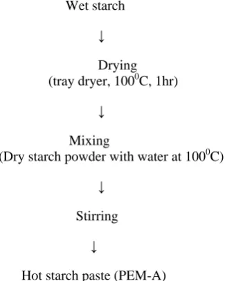 Figure 1:  Flow chart for the preparation of pure starch PEM.      