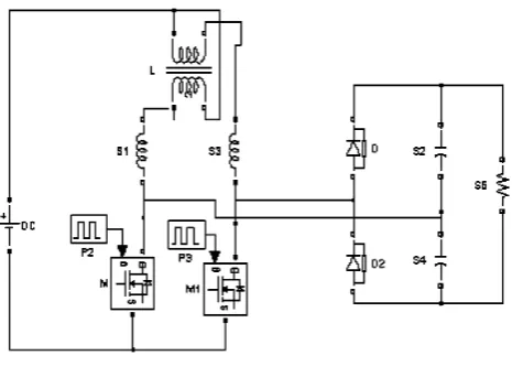 Fig. 4. Two Inductor Boost Converter Circuit.  