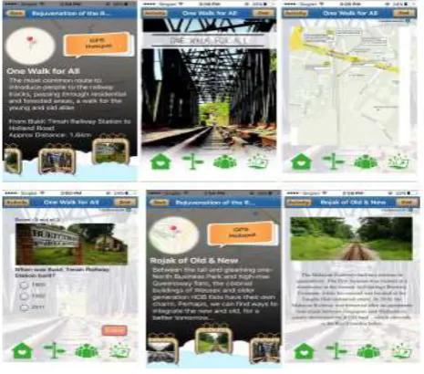 Figure 5: Screenshots of selected 