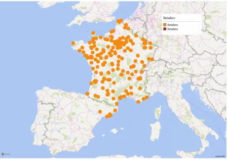 Figure 3-1: Retailer locations 