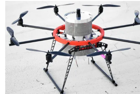 Figure 1. Photograph of electromagnetically shielded octocopter.