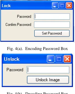 Fig. 4(a).  Encoding Password Box 