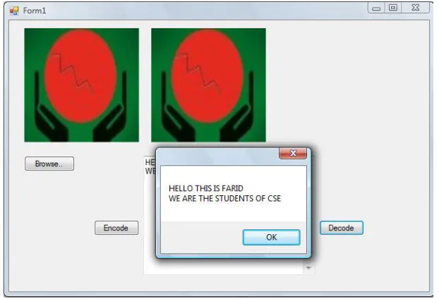 Fig. 5(b). Encrypted Message 