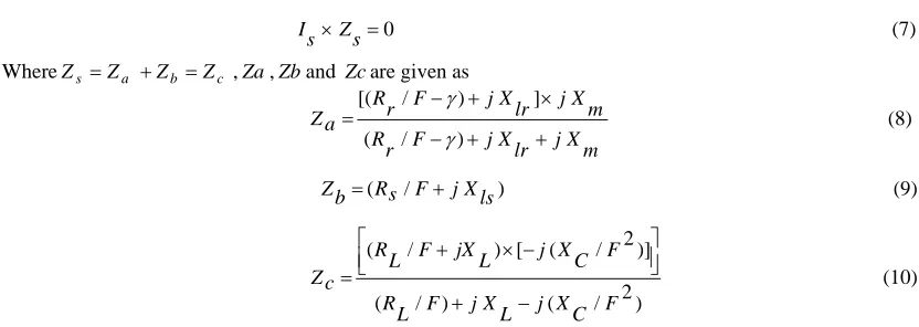 Fig.6 shows the SEASG steady-state equivalent circuit (per phase) with resistive load alone
