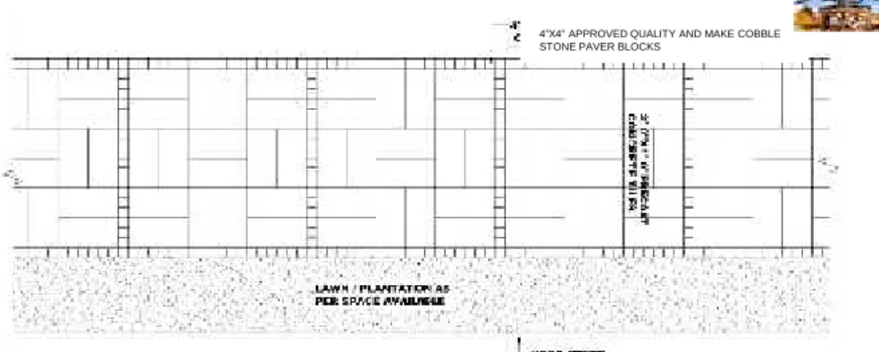 FIGURE 26. TYPICAL DETAIL OF FOOTPATH SHOWING GREEN EDGE ALONG ROAD