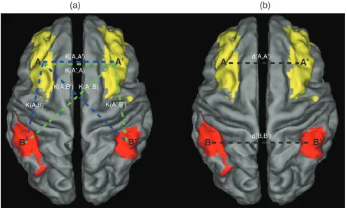 Figure 2. Illustration of two asymmetry measures using a pair of equavelent regions A and A’ for demonstration
