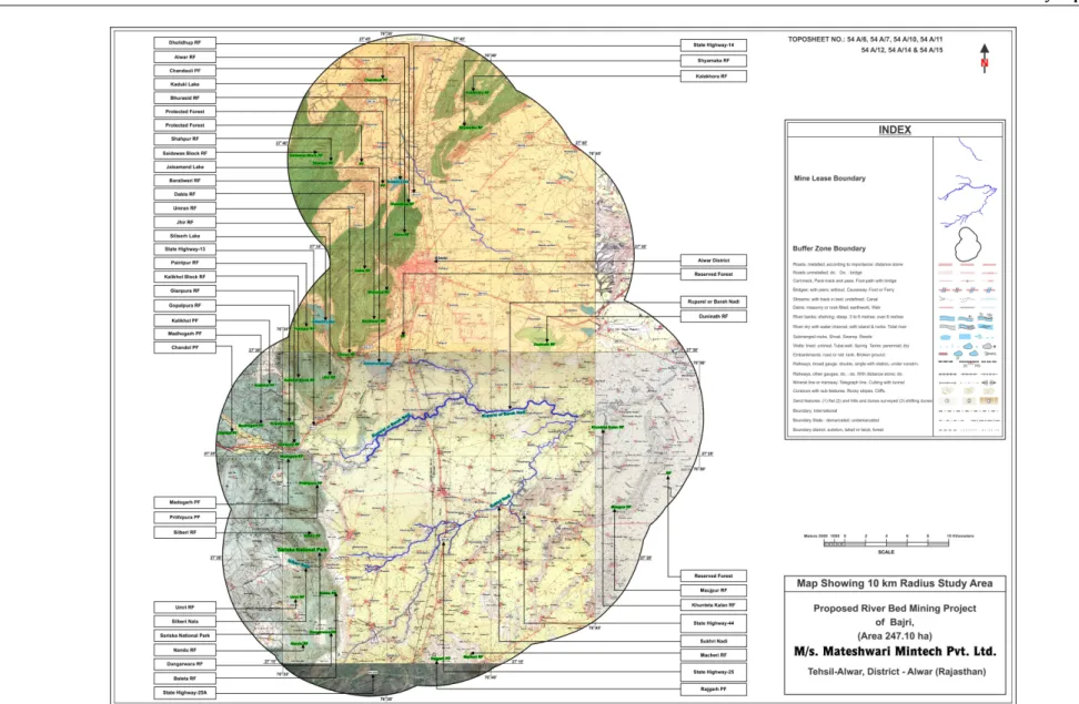 Figure -2: Map Showing 10 km radius study area