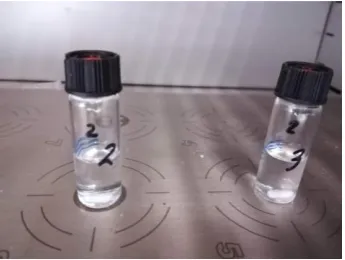 Figure 3.4. Experimental setup for the esterification reaction in the presence of an organic solvent at 50°C and 500rpm