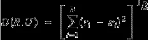 Fig. 2 Euclidian distance's mathematical model 
