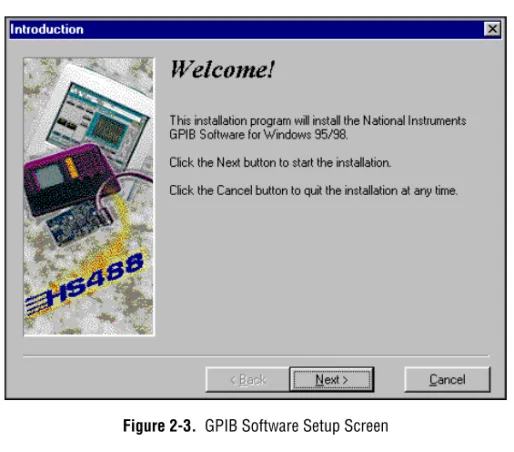 Figure 2-3.  GPIB Software Setup Screen