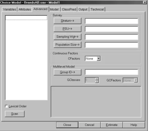 Figure 7. Advanced Tab 