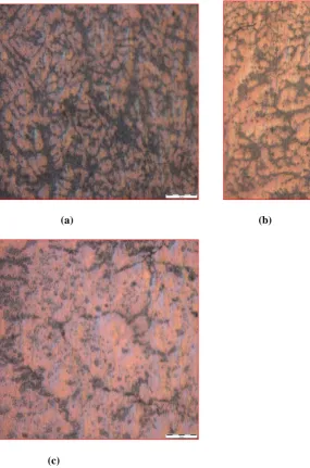 Figure 6: Forged Sample at 540°C   (a) 40%, (b) 60% and (c) 80% Deformation 10X Magnification 