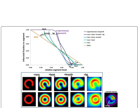 Figure 4 Representative ventricular slices and corresponding polar map of myocardial perfusion SPECT in mouse with myocardialinfarction