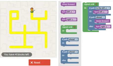 Figure 4. Level 10 Blockly Maze alternative solu-tion