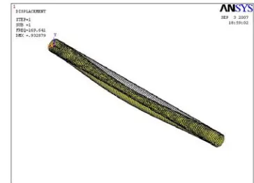 Figure 3. The mesh configuration of composite shaft                                     Figure 4