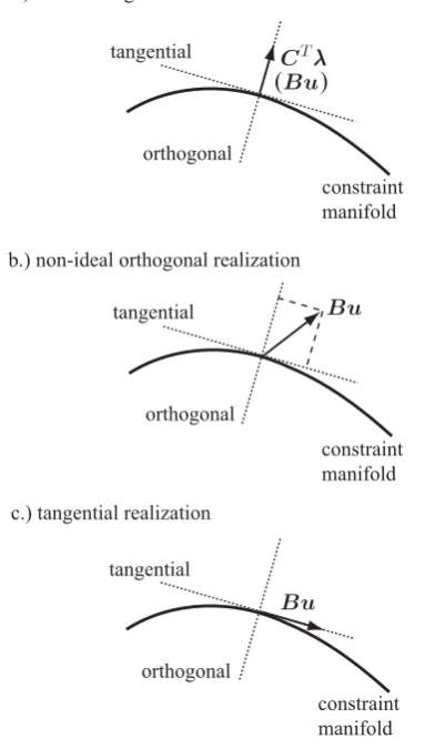 Figure 3. Possible realizations in servo-constraint problems.